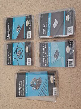 5 BABYLOCK RUFFLING BRAIDING TEFLON QUILTING FOOT SEWING ACCESSORY ATTACHMENT